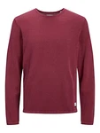 JACK & JONES JJELEO Knit Crew Neck Pullover Hawthorn Rose
