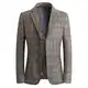 YOUTHUP Herren Slim Fit Sakko Klassisch Kariert 2 Knöpfe Anzugsjacke Freizeit Blazer