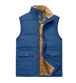 MAGCOMSEN Herren Fleece Steppweste Outdoor Winter Stehkragen Anglerweste MAGCOMSEN Herren Fleece Steppweste Outdoor Winter Stehkragen Anglerweste