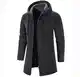 SKYWPOJU Mantel Herren Wintermantel Slim Fit Elegante Herrenmantel Winter Stehkragen Business Mantel Trenchcoat Lange Jacken Wollmantel (Color : Gray, Size : M)