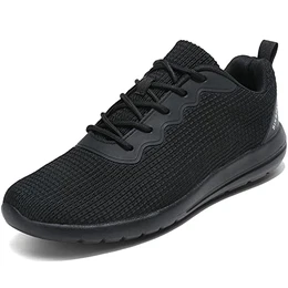 Laufschuhe Straßenlaufschuhe Herren Damen Turnschuhe Sneaker Atmungsaktiv Sportschuhe rutschfest Joggingschuhe Walkingschuhe Freizeitschuhe(Schwarz,43 EU)