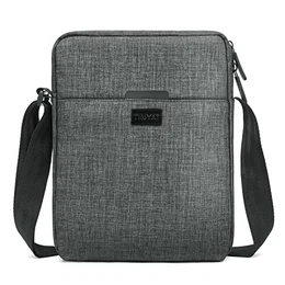 Umhängetaschen Herren Schultertasche Herrentasche, Leichte Crossbody Bag Arbeitstasche Kuriertasche Messenger Bag zum Arbeiten Einkaufen Schulreise Alltag (Grau)