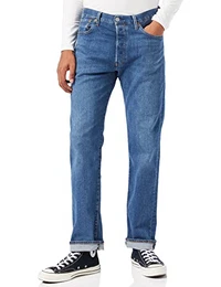Herren 501 Original Fit Jeans Medium Indigo Stonewash (Blau) 32
