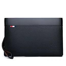 Handgelenktasche Handtasche für Herren Business Casual Clutch-Taschen aus PU Leder Brieftasche für Freizeit Büro