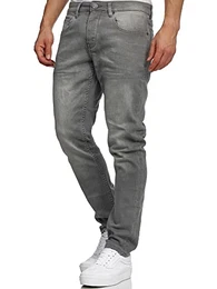 Herren Jeans Regular Fit Jeanshose Denim Hose A106 Grau 32/32