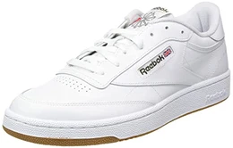 Unisex Club C 85 Gymnastikschuhe, Weiß (FTWR White/Army Green Lee 3), 43 EU