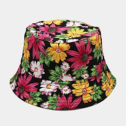 NA Fischerhut Baseballmütze Zwei Seite Reversible Chrysantheme Eimer Hut Angeln Caps Frauen Männer Hip Hop Hut Sonnenhut