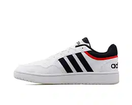 Herren Hoops 3.0 Low Basketball Shoe, FTWR White/Legend Ink/Vivid Red, 41 1/3 EU