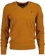 GANT Herren MD. Extrafine Lambswool V-Neck Pullover, DK Mustard ORANGE, M