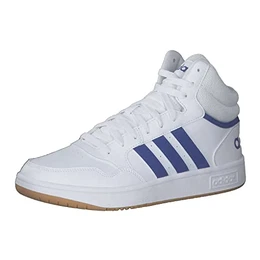 Herren Hoops 3.0 Mid Sneaker, Cloud White/Team Royal Blue/Gum, 43 1/3 EU