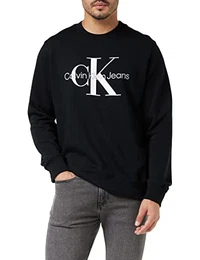 Herren Sweatshirt Core Monologo ohne Kapuze, Schwarz (Ck Black), M