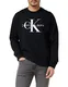 Calvin Klein Jeans Herren Sweatshirt Core Monologo ohne Kapuze, Schwarz (Ck Black), M