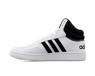 adidas Herren Hoops 3.0 Mid Sneaker Schwarz/Schwarz/Weiß