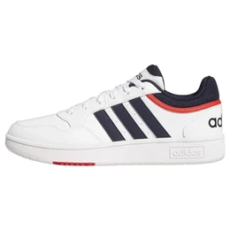 Herren Hoops 3.0 Low Sneakers, Ftwr White/Legend Ink/Vivid Red, 43 1/3 EU