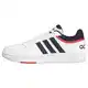 adidas Herren Hoops 3.0 Low Sneakers, Ftwr White/Legend Ink/Vivid Red, 43 1/3 EU