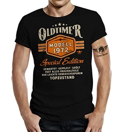 T-Shirt als Geschenk für Herren und Männer zum 50. Geburtstag: Oldtimer Modell Baujahr 1972
