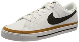 Herren Court Legacy Sneaker, White/Black-Desert Ochre, 43 EU