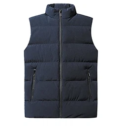 Herren Steppweste Weste Daunenweste Outdoor Weste Winterweste mit Stehkragen (1#,M)