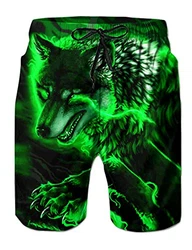 IDGREATIM Herren Badehose 3D Print Grafik bunte
