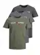 JACK & JONES Herren JJECORP Logo Tee SS Crew Neck Vorteilspack, Asphalt/1Asphalt1DustyOlive1Gr, M