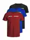 JACK & JONES Herren JJECORP Logo Tee SS Crew Neck Vorteilspack, Black/1Black1SurfTheWeb1RedDha, M