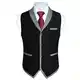 HISDERN Weste Herren Anzug Schwarz Anzugweste Elegant Anzugwesten Regular Fit Herrenweste Hochzeitsweste für Männer Hochzeit Westen mit Revers,Schwarz,M