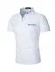 VMSUCIJ Poloshirt Herren Kurzarm Gelb-blau kontrastierender Karierter Patchwork-Oxfordstoff Slim Fit Golf Polohemd,Weiß,M