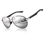 CGID Sonnenbrille Herren Pilotenbrille Polarisiert UV400 Schutz (M81) Grau