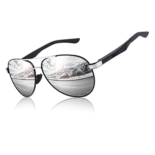 Sonnenbrille Herren Pilotenbrille Polarisiert Piloten Verspiegelt Damen Metallrahmen UV400 Schutz