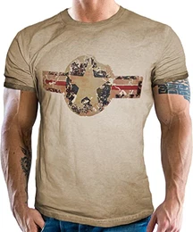 T-Shirt für den US-Army Fan im Washed Jeans Look USAF M