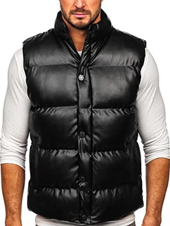 BOLF Herren Weste mit Kapuze Style J.Style MY88 [4D4] Schwarz (1U1)