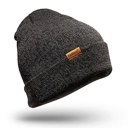 Mütze Herren Winter Wintermütze Strickmütze für Frauen Männer Beanie Damen Anthrazitgrau