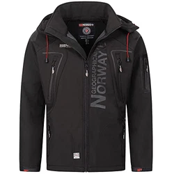 Geographical Norway Herren Softshell Funktions Outdoor Jacke im Bundle mit urbandreamz Beanie Schwarz