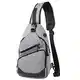 VASCHY Sling Bag für Herren Damen, Water Resistant One Strap Over the Shoulder Cross Body Rucksack Brusttasche für Wandern/Reisen/Outdoor Grau