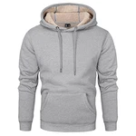 KEFITEVD Herren Kapuzenpullover Sweatshirt Grau/Hellgrau/Khaki