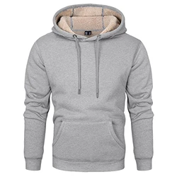 KEFITEVD Herren Kapuzenpullover Sweatshirt Grau/Hellgrau/Khaki