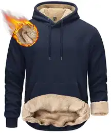 Herren Kapuzenpullover Sweatshirts für Männer Sportliche Workout Sweatshirt Männer Fleece Pullover Hoodie Sherpa gefüttert Hoodies