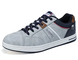 Herren Freizeitschuhe Schuhe Sneakers Wanderschuhe Leders Laufschuhe Leichtgewicht Outdoor Gemütlich Trainers Größe 41-46 (I Grau G, Numeric_43)