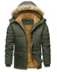 TACVASEN Herren Winter Wanderjacke Funktionsjacke Thermo jacke Fleecejacke Gefütterte Herrenmantel Parka Outdoor, (M, Armeegrün)