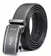 BOSSARON Ledergürtel Herren Leder Gürtel mit Automatik Schnalle Business Anzug 35mm Belt Schwarz (QA3-Schwarz)