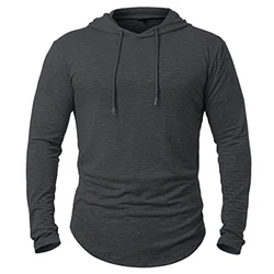 CARWORNIC Herren Kapuzenpullover Hoodie Langarm Shirts Sportshirt Schwarz/Weiß