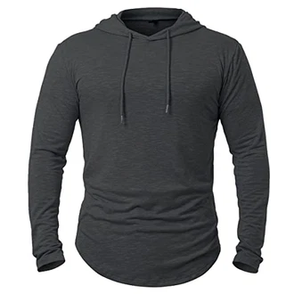 CARWORNIC Herren Kapuzenpullover Hoodie Langarm Shirts Sportshirt Schwarz/Weiß