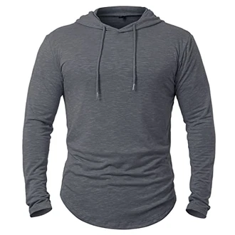 CARWORNIC Herren Kapuzenpullover Hoodie Langarm Shirts Sportshirt Schwarz/Weiß