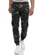 OneRedox Herren Chino Pants   Jeans   Skinny Fit   Modell 3301 (32, Schwarz Camouflage)