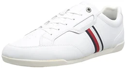 Herren Cupsole Sneaker Classic Low Cupsole Leather Schuhe , Weiß (White), 44 EU