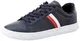 Tommy Hilfiger Herren Schuhe Sneakers Corporate Cup Leather Stripes, Blau (Desert Sky), 43 EU