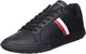 Tommy Hilfiger Herren Schuhe Sneakers Corporate Cup Leather Stripes, Schwarz (Black), 43 EU