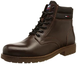Herren Klassiske, korte snørestøvler Mode Stiefel, Trüffelbraun, 43 EU