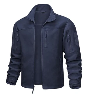 MAGCOMSEN Herren Outdoorjacke Military Tactical Winddicht Jacke Dunkelblau