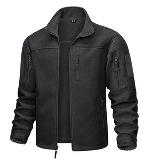 MAGCOMSEN Herren Outdoorjacke Military Tactical Winddicht Jacke Schwarz
